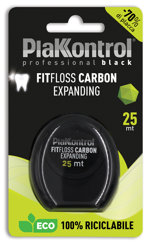 PLAKKONTROL FIT FLOSS CARBON EXPANDING FILO INTERDENTALE 25 METRI - Farmaciapacini.it