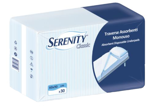 TRAVERSA SALVAMATERASSO PER INCONTINENZA SERENITY RELAX 60X90 CM 30 PEZZI - Farmaciapacini.it