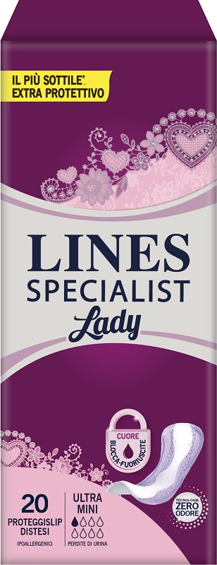 PANNOLONE SAGOMATO LINES SPECIALIST ULTRAMINI 20 PEZZI - Farmaciapacini.it