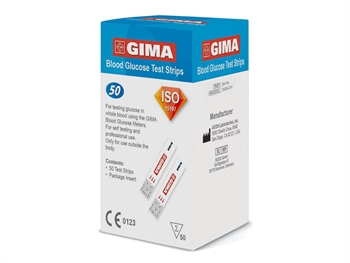 STRISCE MISURAZIONE GLICEMIA PER GLUCOMETRO BLUETOOTH GIMA 50 PEZZI - Farmaciapacini.it