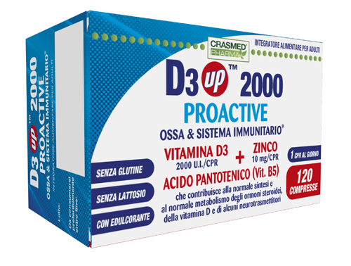 D3UP 2000 PROACTIVE OSSA/SISTEMA IMMUNITARIO 120 COMPRESSE - Farmaciapacini.it