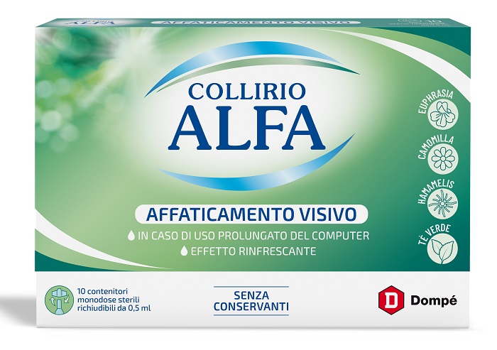 COLLIRIO ALFA AFFATICAMENTO VISIVO 10 PEZZI MONODOSE - Farmaciapacini.it
