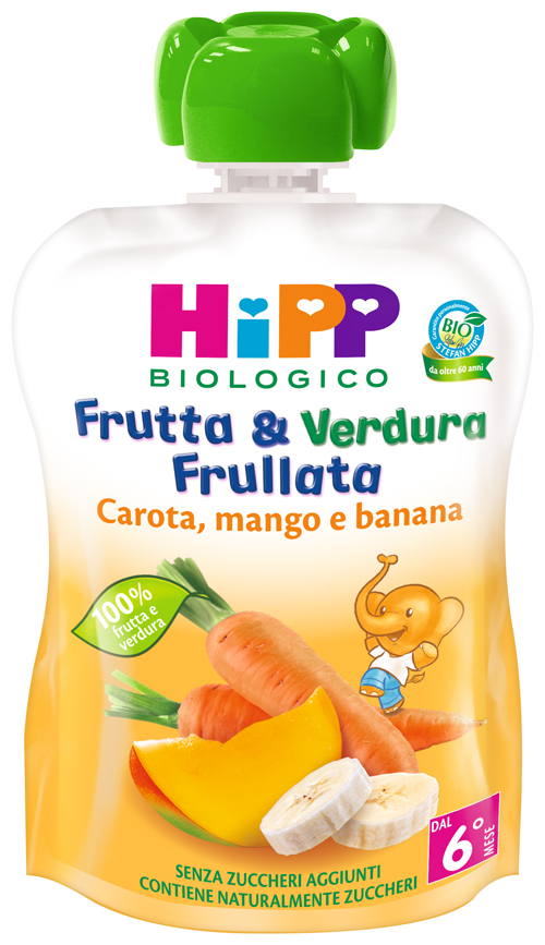 HIPP BIO FRUTTA & VERDURA CAROTA MANGO BANANA 90 G - Farmaciapacini.it