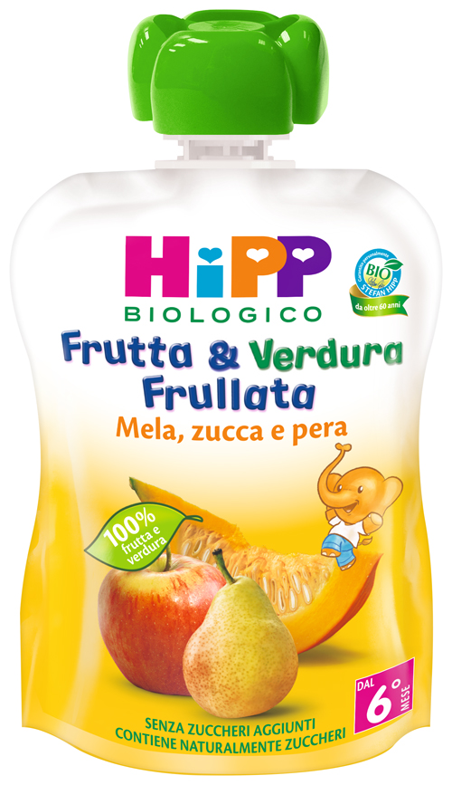 HIPP BIO FRUTTA & VERDURA MELA PERA ZUCCA 90 G - Farmaciapacini.it
