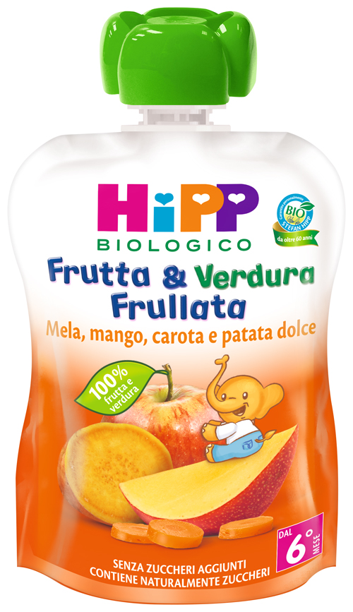 HIPP BIO FRUTTA & VERDURA MELA MANGO CAROTA PATATA DOLCE 90 G - Farmaciapacini.it