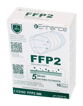 ENHANCE MASCHERA PROTETTIVA FFP2 5 STRATI 10 PEZZI - Farmaciapacini.it