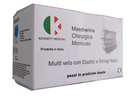 MASCHERINA CHIRURGICA MK 00F TIPO IIR 3 STRATI SMS 50 PEZZI - Farmaciapacini.it