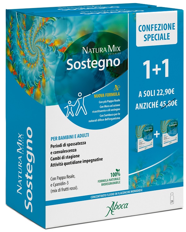 NATURA MIX ADVANCED SOSTEGNO 10 FLACONCINI + 10 FLACONCINI CONFEZIONE SPECIALE - Farmaciapacini.it