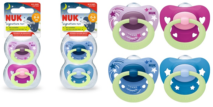 NUK SUCCH SIGNATURE NIGHT SILICONE 0-6 2 PEZZI - Farmaciapacini.it