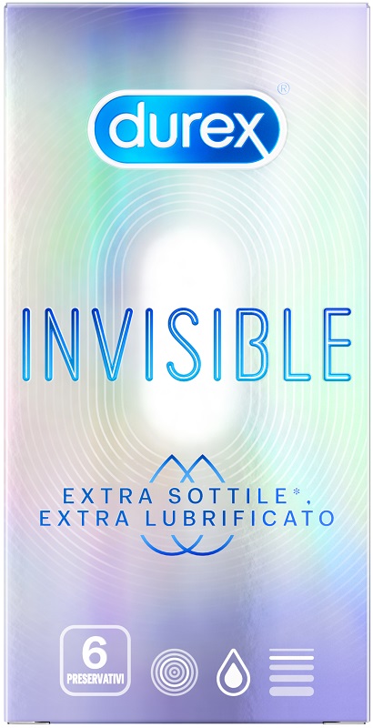 DUREX INVISIBLE EXTRA LUBRIFICATO 6 PEZZI - Farmaciapacini.it