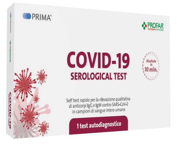 TEST SIEROLOGICO RAPIDO COVID-19 PROFAR PRIMA AUTODIAGNOSTICO DETERMINAZIONE QUALITATIVA ANTICORPI IGG/IGM ANTI SARS-COV-2 NEL SANGUE MEDIANTE IMMUNOCROMATOGRAFIA - Farmaciapacini.it