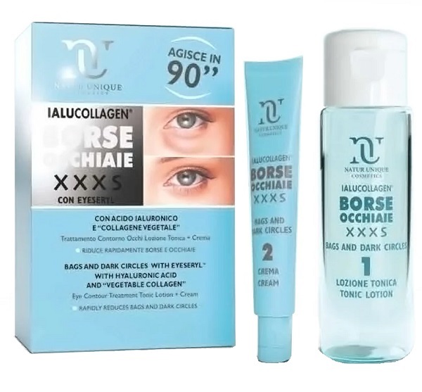 NATUR UNIQUE IALUCOLLAGEN BORSE E OCCHIAIE XXXS TONICO 10 ML + 30 ML - Farmaciapacini.it