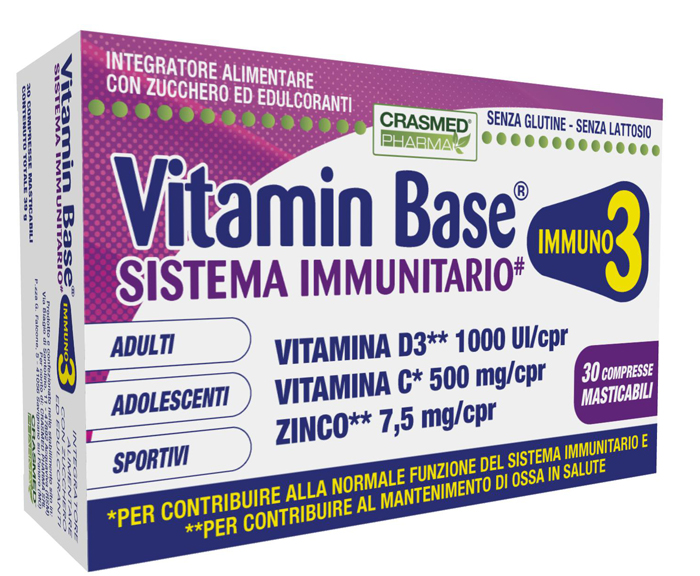 VITAMIN BASE SISTEMA IMMUNITARIO 30 COMPRESSE MASTICABILI - Farmaciapacini.it