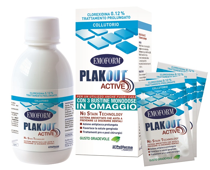 EMOFORM PLAKOUT ACTIVE 0,12% 200 ML + 3 BUSTE - Farmaciapacini.it