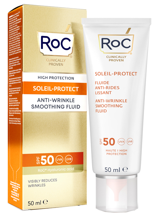 ROC FLUIDO SOLARE VISO SPF 50+ ANTI-RUGHE LEVIGANTE  50 ML - Farmaciapacini.it