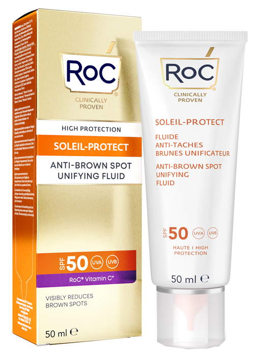 ROC FLUIDO SOLARE VISO SPF 50+ ANTIMACCHIE BRUNE  50 ML - Farmaciapacini.it