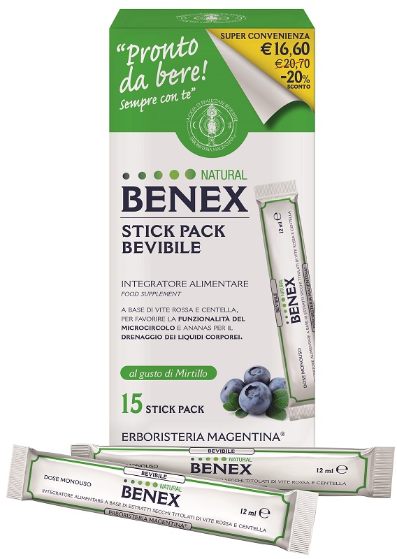 BENEX BEVIBILE 15 STICK DA 12 ML TAGLIO PREZZO - Farmaciapacini.it