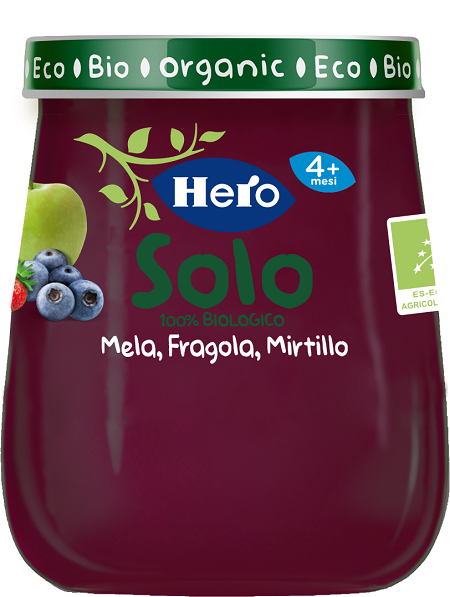 HERO BABY SOLO OMOGENEIZZATO MELA FRAGOLA MIRTILLO 120 G - Farmaciapacini.it
