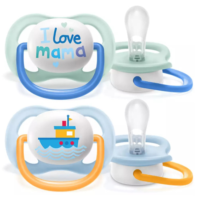 AVENT ULTRA AIR SUCCHIETTO MAMA/BOAT MASCHIO 0-6 MESI 2 PEZZI - Farmaciapacini.it
