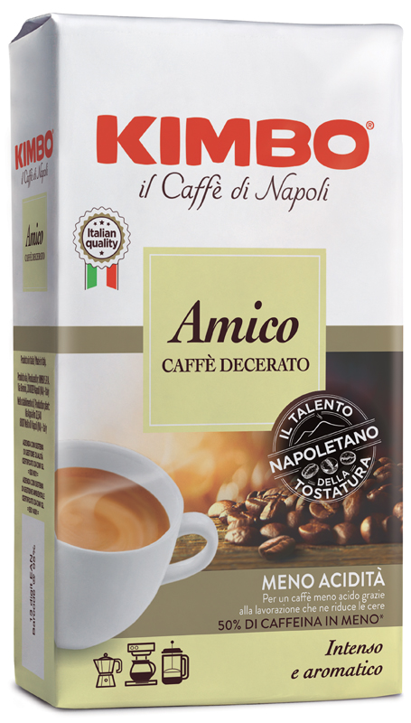 KIMBO AMICO CAFFE' TORREFATTO DECERATO E MACERATO 225 G - Farmaciapacini.it