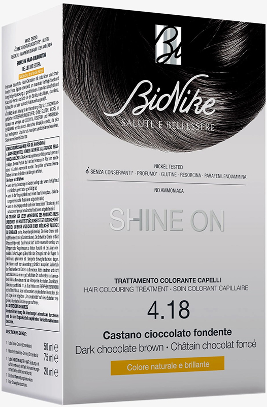 SHINE ON CASTANO CIOCCOLATO FONDENTE 4,18 FLACONE 75 ML + TUBO 50 ML - Farmaciapacini.it