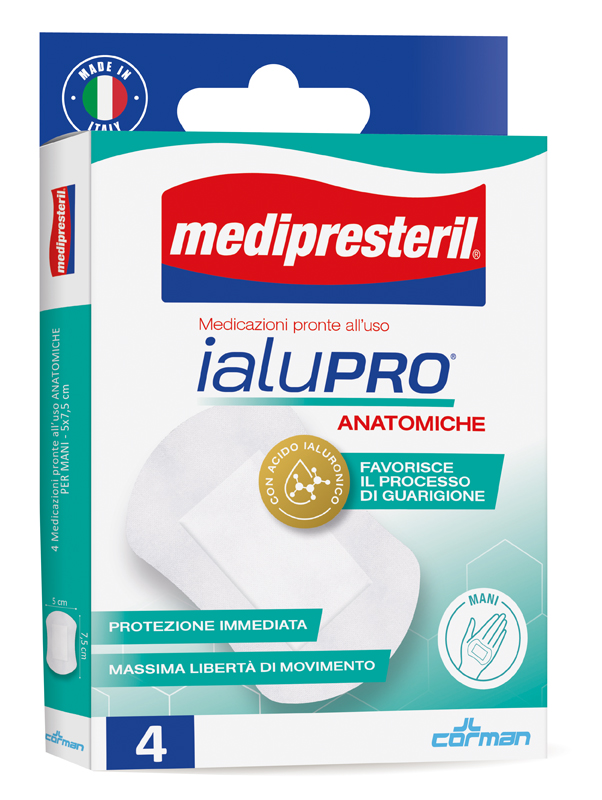 MEDIPRESTERIL IALUPRO MANI 5X7,5 CM 4 PEZZI - Farmaciapacini.it