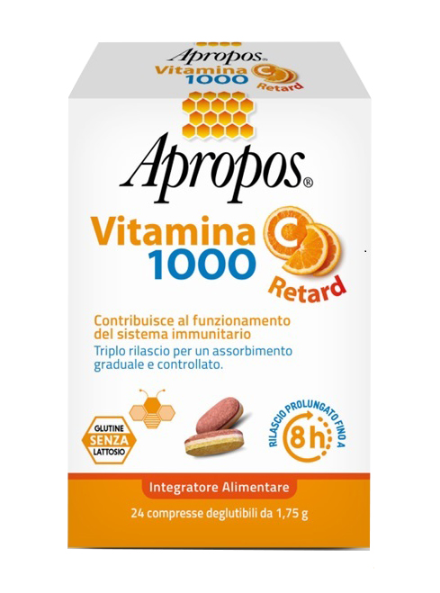 APROPOS VITAMINA C 1000 A RILASCIO PROLUNGATO 24 COMPRESSE DEGLUTIBILI - Farmaciapacini.it