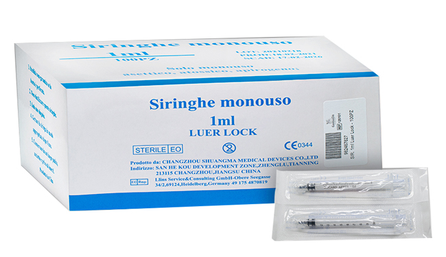 SIRINGA INFUSIONE E IRRIGAZIONE MONOUSO CAPACITA' 1ML GAUGE 25 LUER LOCK 100 PEZZI - Farmaciapacini.it