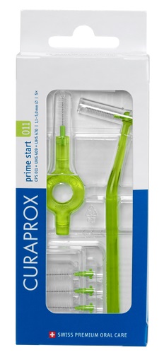 CURAPROX CPS 011 SCOVOLINO PRIME START 011 LIME GREEN 5 PEZZI - Farmaciapacini.it