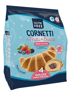 NUTRIFREE CORNETTI AI FRUTTI DI BOSCO 4 PEZZI DA 60 G - Farmaciapacini.it