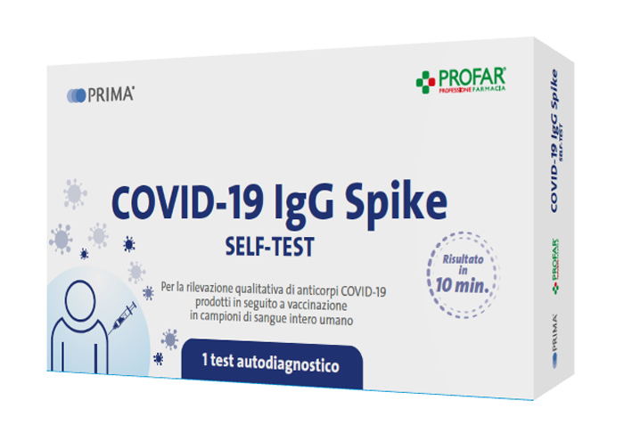 TEST SIEROLOGICO RAPIDO COVID-19 PROFAR PRIMA AUTODIAGNOSTICO DETERMINAZIONE QUALITATIVA ANTICORPI IGG ANTI SARS-COV-2 NEL SANGUE MEDIANTE IMMUNOCROMATOGRAFIA - Farmaciapacini.it
