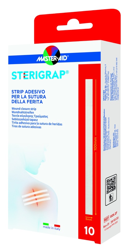MASTER-AID STERIGRAP STRIP ADESIVO SUTURA FERITE 100X6 MM 10 PEZZI - Farmaciapacini.it