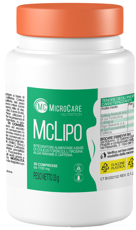 MICROCARE NUTRITION MC LIPO 30 COMPRESSE DA 1100 MG - Farmaciapacini.it