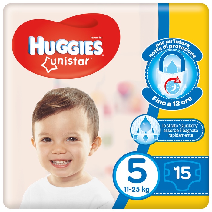 HUGGIES UNISTAR BASE 5 15 PEZZI - Farmaciapacini.it