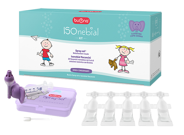ISONEBIAL KIT PULIZIA CAVITA' NASALI 20 FLACONCINI MONODOSE 5 ML + SIRINGA LUER LOCK SOFT-JECK + AGO CANNULA + NEBULIZZATORE SPRAYSOL - Farmaciapacini.it