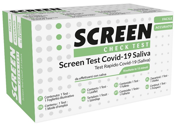 TEST ANTIGENICO RAPIDO COVID-19 SCREEN AUTODIAGNOSTICO DETERMINAZIONE QUALITATIVA ANTIGENI SARS-COV-2 IN CAMPIONI SALIVARI MEDIANTE IMMUNOCROMATOGRAFIA - Farmaciapacini.it