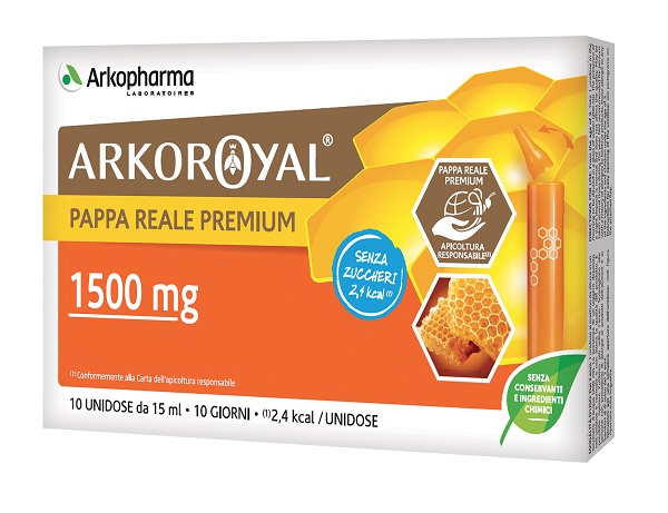 ARKOROYAL PAPPA REALE 1500MG SENZA ZUCCHERO 10 FLACONCINI DA 15 ML - Farmaciapacini.it