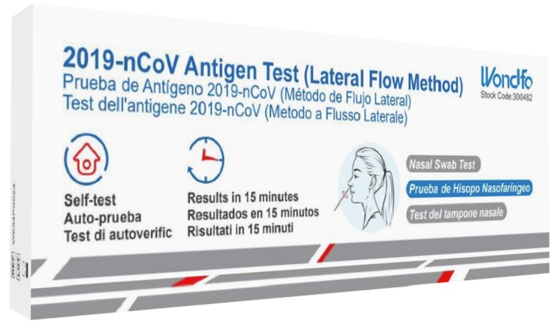 TEST ANTIGENICO RAPIDO COVID-19 WONDFO 2019-NCOV AUTODIAGNOSTICO DETERMINAZIONE QUALITATIVA ANTIGENI SARS-COV-2 IN TAMPONI NASALI MEDIANTE IMMUNOCROMATOGRAFIA BUFFER PRE INSERITO - Farmaciapacini.it