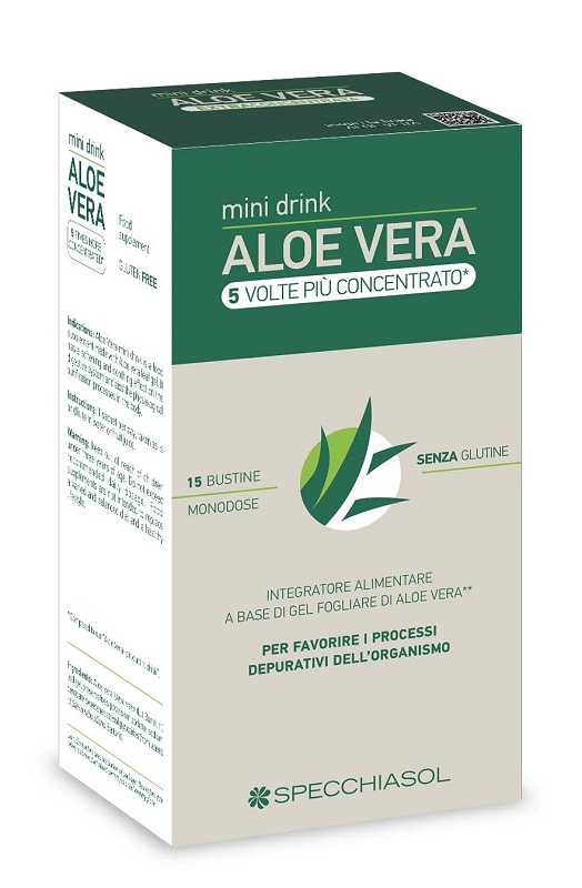 ALOE VERA MINI DRINK 5 VOLTE PIU' CONCENTRATO 15 BUSTINE DA 10 ML - Farmaciapacini.it