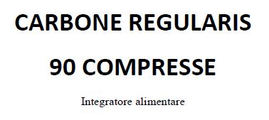 CARBONE REGULARIS 90 COMPRESSE - Farmaciapacini.it