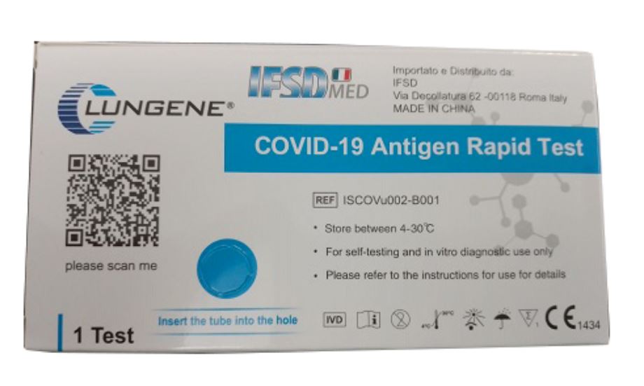 TEST ANTIGENICO RAPIDO COVID-19 CLUNGENE AUTODIAGNOSTICO DETERMINAZIONE QUALITATIVA ANTGENI SARS-COV-2 IN TAMPONI NASALI MEDIANTE IMMUNOCROMATOGRAFIA - Farmaciapacini.it