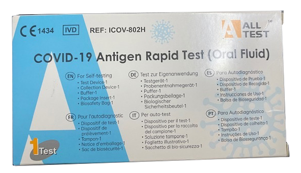 TEST ANTIGENICO RAPIDO COVID-19 ALLTEST AUTODIAGNOSTICO DETERMINAZIONE QUALITATIVA ANTIGENI SARS-COV-2 IN CAMPIONI SALIVARI MEDIANTE IMMUNOCROMATOGRAFIA - Farmaciapacini.it