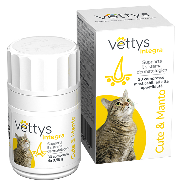 VETTYS INTEGRA CUTE&MANTO GATTO 30 COMPRESSE MASTICABILI - Farmaciapacini.it