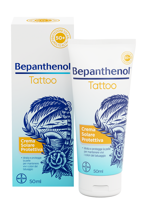 BEPANTHENOL TATTOO CREMA SOLARE PROTETTIVA SPF50+ 50 ML  - Farmaciapacini.it