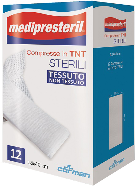 COMPRESSE STERILI TNT MEDIPRESTERIL 18X40 CM 12 PEZZI - Farmaciapacini.it