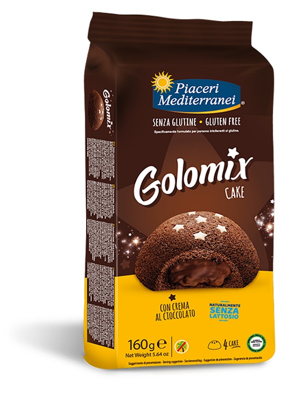 PIACERI MEDITERRANEI GOLOMIX CAKE 4 PEZZI DA 40 G - Farmaciapacini.it