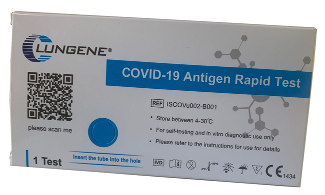 TEST ANTIGENICO RAPIDO COVID-19 CLUNGENE AUTODIAGNOSTICO DETERMINAZIONE QUALITATIVA ANTGENI SARS-COV-2 IN TAMPONI NASALI MEDIANTE IMMUNOCROMATOGRAFIA - Farmaciapacini.it