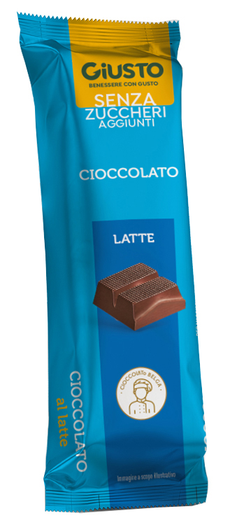 GIUSTO SENZA ZUCCHERO BARRETTA CIOCCOLATO LATTE 42 G - Farmaciapacini.it