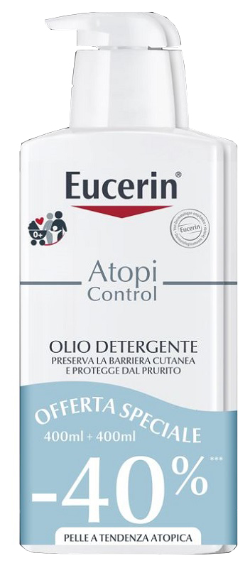 EUCERIN BIPACCO ATOPIC OLIO DETERGENTE 400 ML + 400 ML - Farmaciapacini.it