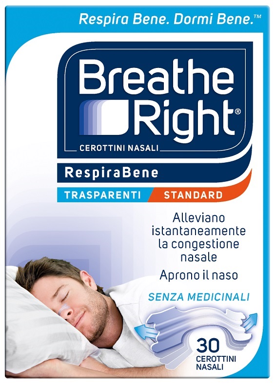 CEROTTI NASALI BREATHE RIGHT TRASPARENTI 30 PEZZI - Farmaciapacini.it